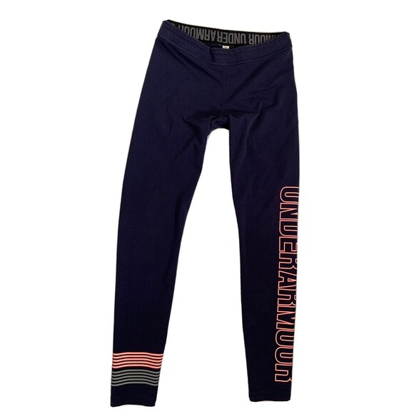 Women's Under Armour WM Favorite Graphic Leggings Midnight Navy/Coral/Steel Sz S - Picture 1 of 5